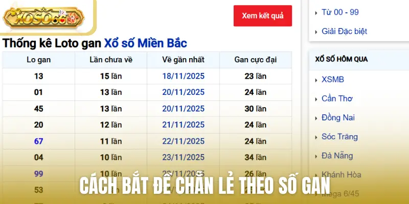 Cách bắt đề chẵn lẻ theo số gan