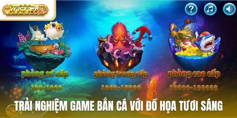 Trải nghiệm game bắn cá với đồ họa tươi sáng tại Luckywin