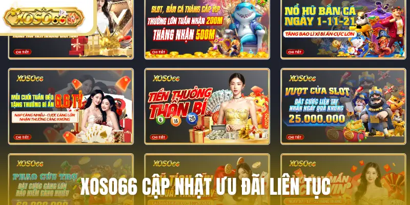 Xoso66 cập nhật ưu đãi liên tục